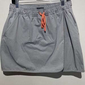 Ocean+Coast Women's Gray Drawstring Elastic Waistband Mini Skort Size Large